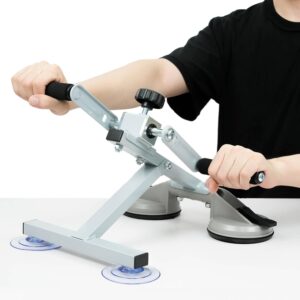 Arm Bike for Physical Therapy Table Top, Hand Cycle Exerciser Pedal for Seniors Upper Body, Portable Home/Office Stroke Rehab Equipment for Shoulder Wrist, Adjustable Resistance(with extra handle)