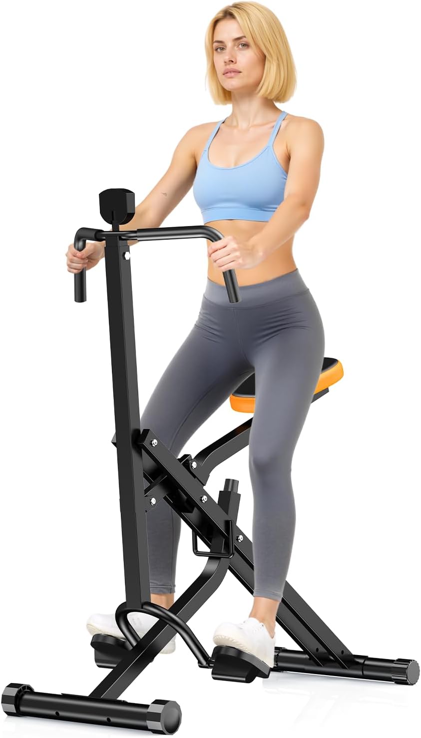 MR. CAPTAIN Squat Rowing Machine for Home Workout, LCD Monitor, Low-Impact Workout, Adjustable Seat