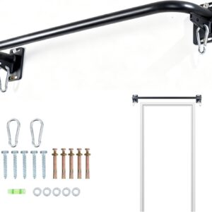 Wall Mounted Pull Up Bar, 500LBS Heavy Duty Wall & Door Frame Pull Up Bar for Home Gym, Professional Drill-Required Chin Up Bar for Secure Pullups Training | Pull-Up Bars for Men