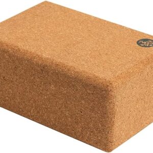 Manduka Yoga Block – Fine-Grain Cork Block, Yoga Equipment, Home Gym Accessory, Pilates Tool, Lightweight for Travel, Extra Firm Workout Accessory with Comfortable Edges