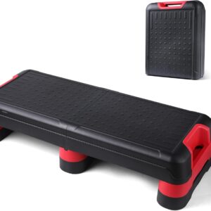 33.5″ Aerobic Exercise Folding Step Platform for Home Workout, Configurable 3 Height Workout Stepper for Office Indoor Home Gym Exercise, Lightweight, Save Storage Space Aerobic Step Platform