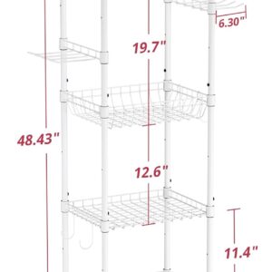VOPEAK Home Gym Storage Rack with Wheels, Yoga Mat Storage Organizer for Kettlebells, Dumbbells, Resistance Bands, Space Saving 3-Tier Weight Rack for Home Gym, Garage, Easy to Install