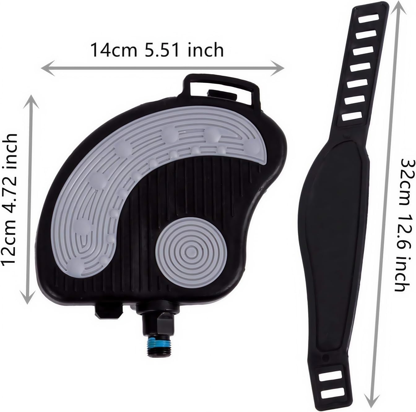 YBEKI Pro-Grade Exercise Bike Pedals with Adjustable Straps - 9/16" & 1/2" Spindle for Indoor Peloton/Schwinn/Spin Bikes | Heavy-Duty PP Plastic & PVC Straps + 500lb Capacity - Image 4