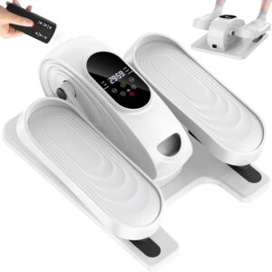 Under Desk Elliptical Exercise Machine, Electric Ellipse Leg Exerciser as Seen on TV, 15 Speeds Foot Exerciser While Sitting for Seniors, Portable Seated Pedal Exerciser for Home Office
