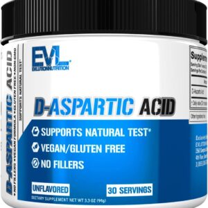 D Aspartic Acid Testosterone Booster for Men – 3120mg DAA D-Aspartic Acid Pre Workout Powder Muscle Builder for Men 3.12g – Men’s Health Supplement for Enhanced Drive Potency and Vigor – Unflavored