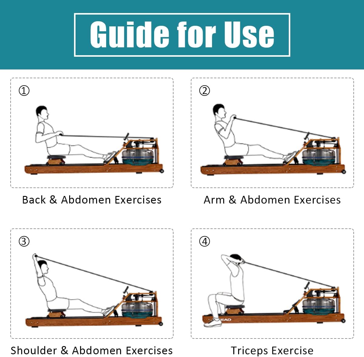 Folding Rowing Machines for Home Use, Magnetic Rower, Rowing Machines for Home Use 10 Level Adjustable Magnetic Resistance with LCD Monitor,330lbs MAX - Image 9
