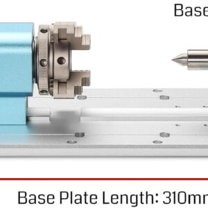 Genmitsu 4th Axis Rotary Module for 4040 and 3030 Series CNC Machines with Planetary Geared Stepper Motor, 4 Jaw Chuck, Clamped Range 10-200mm