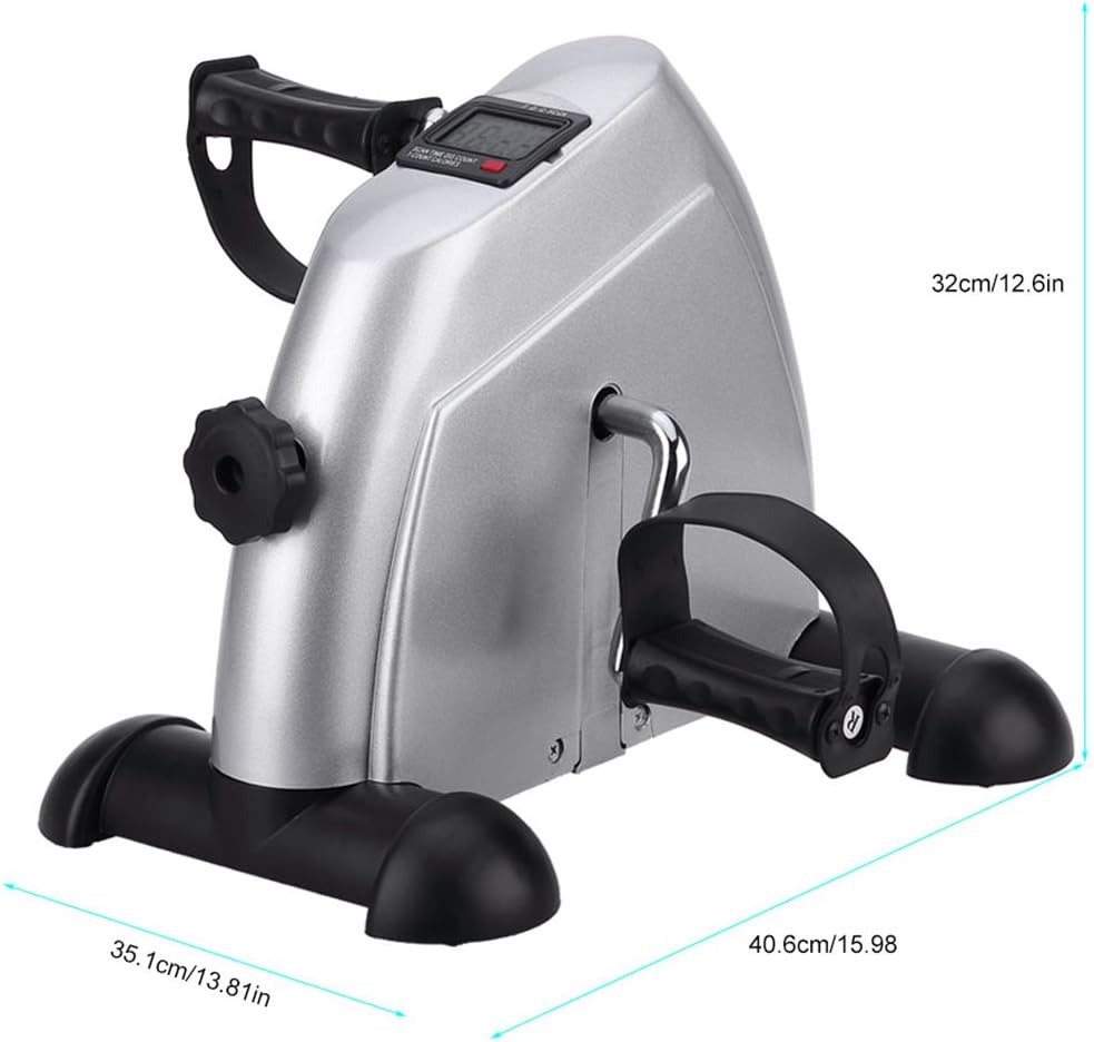 Mini Exercise Bike, himaly Under Desk Bike Pedal Exerciser Portable Foot Cycle Arm & Leg Peddler Machine with LCD Screen Displays - Image 8