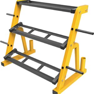 Kipika Heavy Duty 3 Tier Dumbbell Rack Multifunctional, Weight Rack for Dumbbells, Home Gym Equipment, Suitable for Storage of Dumbbell, Kettle Bell, Barbell Plate, Barbell Bar