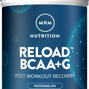 MRM Nutrition Reload BCAA+G Post-Workout Recovery | Watermelon Flavor | 8.5g Amino Acids with Glutamine & CarnoSyn® | Muscle Recovery & Endurance Support | Keto Friendly Powder | 67 Servings
