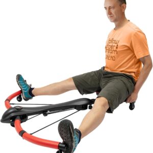 Ab Machine, Dragonfly Rowing Machine with LCD Display, Rowing Machine Abdominal Exercise Machine, 90° Extension Angle Three-Adjustable Length and Tension, 330lbs Loading Capacity for Home Gym