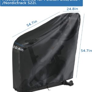 Folding Exercise Bike Cover,Stationary Bike Cover (Black, 54″L x 24.8″W x 54″H)