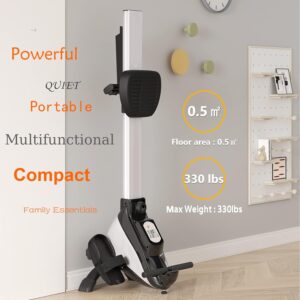 Rowing Machines for Home use – Magnetic Rower 8 Level Adjustable Resistance with LCD Monitor Comfortable Seat Cushion and Tablet Holder, 330lbs Weight Capacity
