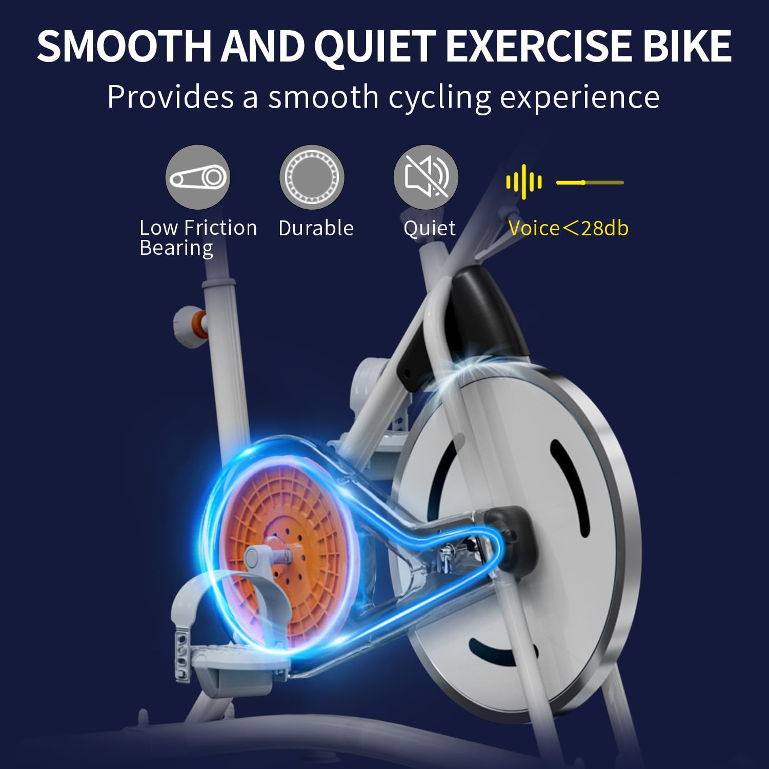 Stationary Bikes,Exercise Bikes,Adjustable Professional Exercise Bikes for Home, Efficient Workout Bike with Smartphone Mount & Digital Pulse Display - Image 6