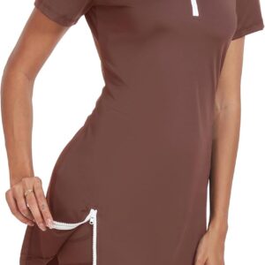 Womens Two Piece Tennis Golf Dress Active Athletic Exercise Sports Wear Dresses for Women with Pocket Separate Shorts