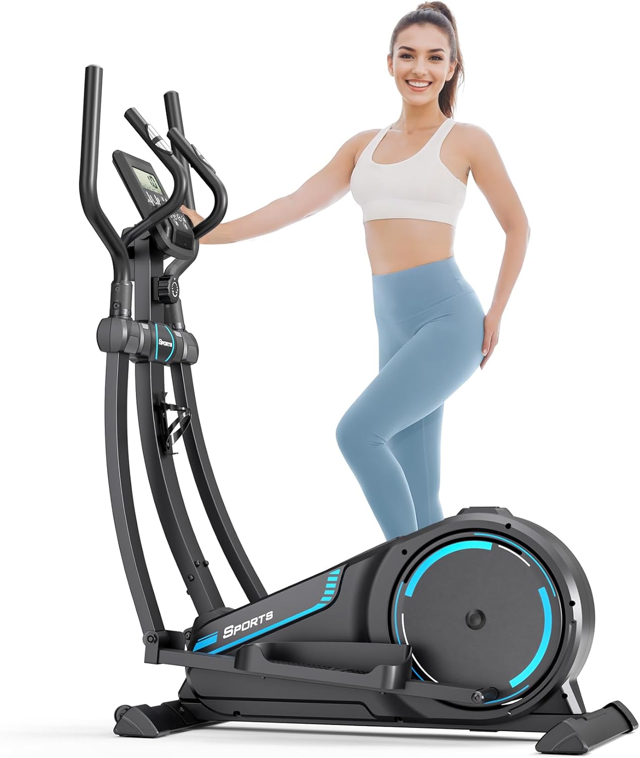 THERUN Elliptical Exercise Machine, Elliptical Machine for Home w/Whisper-Quiet Magnetic Driving System, Elliptical Training Machines w/ 15.3" Stride, 16 Resistance Levels, 8KG Flywheel