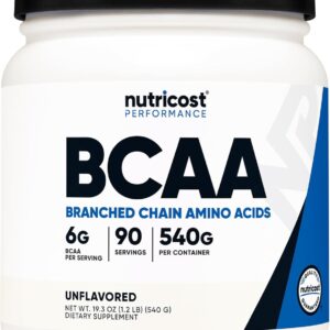 Nutricost BCAA Powder 2:1:1 (90 Servings, No Flavor Added) – Branched Chain Amino Acids