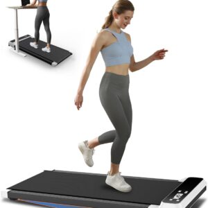 Walking Pad 2 in 1 for Walking and Jogging, Under Desk Treadmill for Home Office with Remote Control, Portable Walking Pad Treadmill in LED Display