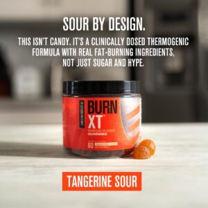 Jacked Factory Burn-XT Weight Loss Gummies – Thermogenic Fat Burner & Appetite Suppressant Gummies with Acetyl-L-Carnitine HCL, MitoBurn, & Caffeine – 60 Gummies, Tangerine Sour