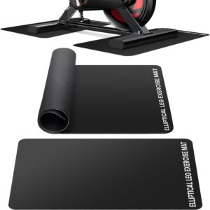 Under Desk Elliptical Mat – Non-Slip Exercise Equipment for Peloton Bike, Small Exercise Mat for Desk Workout Equipment