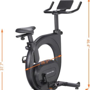 Magnetic Indoor Cycling Bike, 28lbs Flywheel Stationary Bike with Smart Knob Resistance, LCD Monitor & IPad Mount for Home Cardio