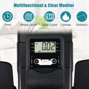 Folding Rowing Machines for Home Use, Magnetic Rower, Rowing Machines for Home Use 10 Level Adjustable Magnetic Resistance with LCD Monitor,330lbs MAX
