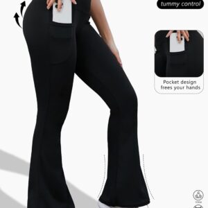 Women’s Yoga Pants Flare Bootcut Leggings High Waisted with Pockets