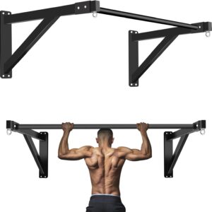 Wall Mounted Pull Up Bar, Heavy Duty Chin Up Bar – Upgrade 1110 lbs Weight Capacity, Multi-Grip Pull Ups, Strength Training Pull-Up Bars for Home Garage Gym Versatile Workouts