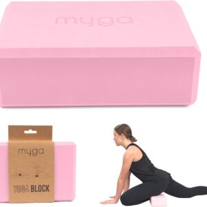 MYGA Yoga Block,Lightweight EVA Foam Yoga Brick,High Density Non-Slip Block for Yoga Poses, Pilates, Balance and Flexibility