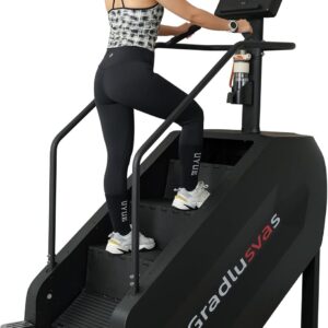 Stairmaster Machine Stepper Machine StairClimber LED Screen Commercial Stair Stepper Stepmill Cardio Lower Body 610LBS 24-168 Steps/Min Heart Rate Sensors
