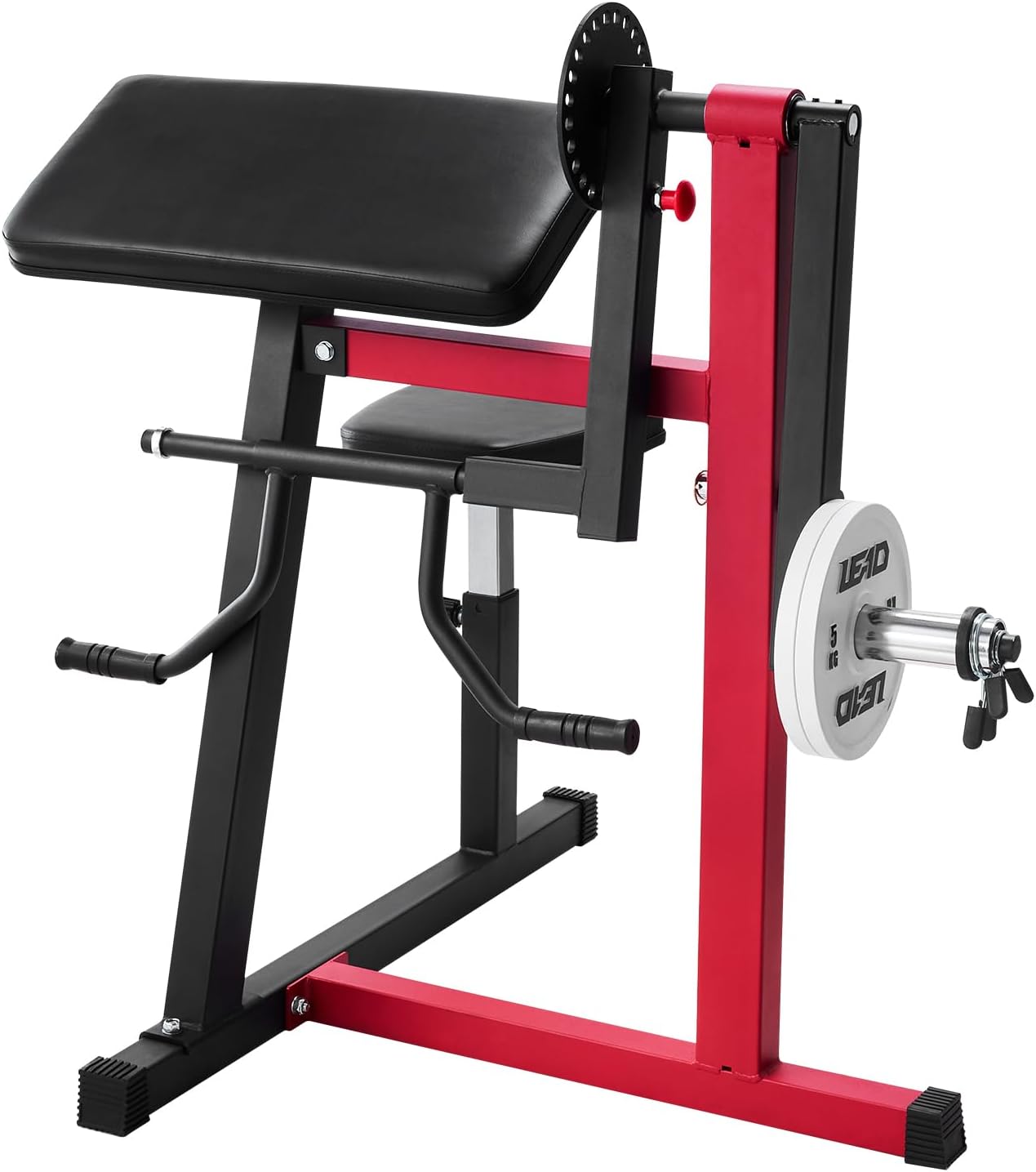 VEVOR Preacher Curl Machine, 2 in 1 Bicep Curl Machine and Triceps Extension Machine, Seated Arm Isolated Bicep Station, Strength Training Workout Weight Bench, Exercise Equipment for Home Gym - Image 9