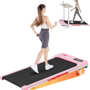 Walking Pad Treadmill, Under Desk Treadmill for Home & Office, Wide Running Belt, Remote Control, Installation Free, Easy to Move, 300 LB Capacity