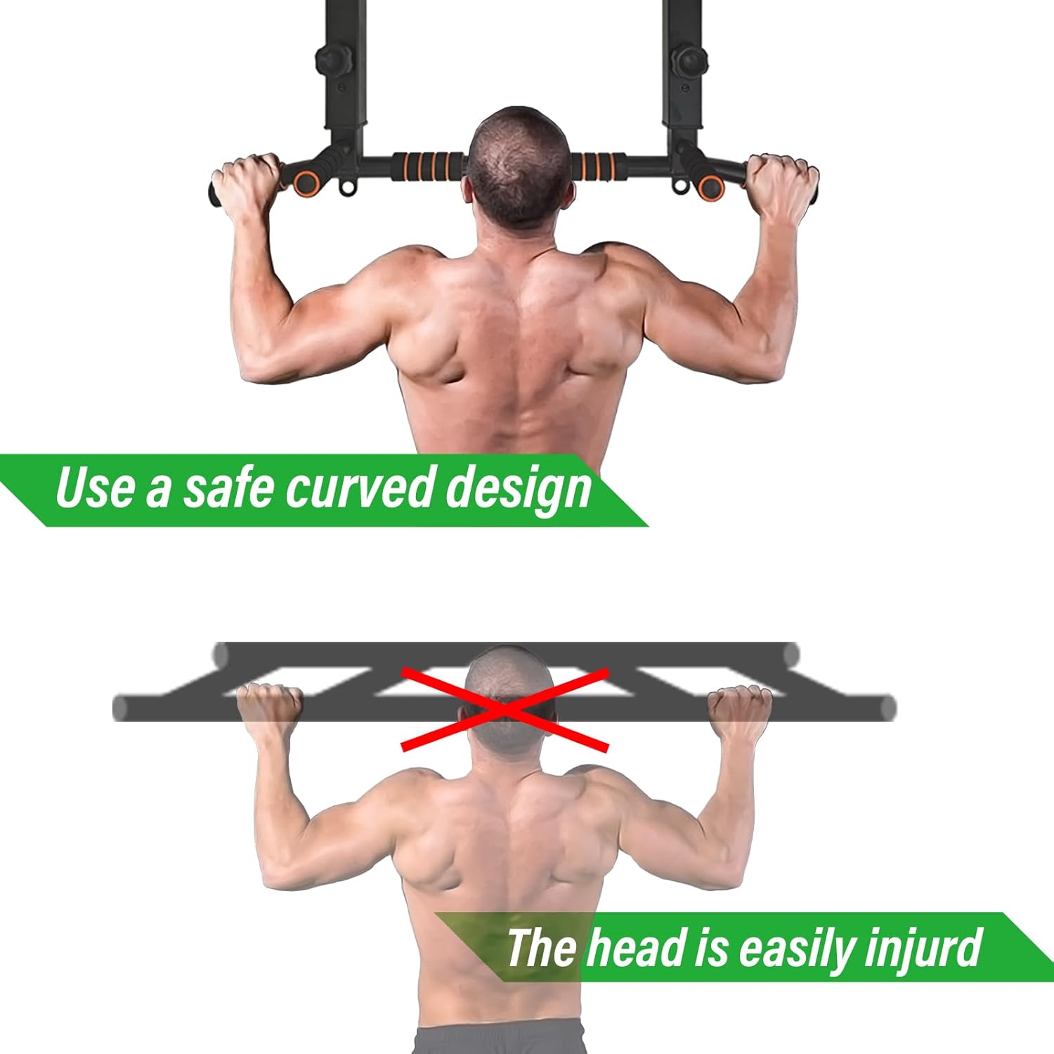 ptlsy Wall Mounted Pull Up Bar Multifunctional with Multi-grip Chin Up Bar Heavy Duty Dip Station for Home Gym Indoor Workout, Fitness Equipment, Dip Stand Supports to 440 Lbs - Image 6