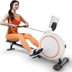 2025 Upgraded Version Rowing Machines for Home,Magnetic Rowing Machines with 32 Levels,Adjustable Resistance,Bearing 300 Pounds,Bluetooth& App Compatible Compact Rowing Machine