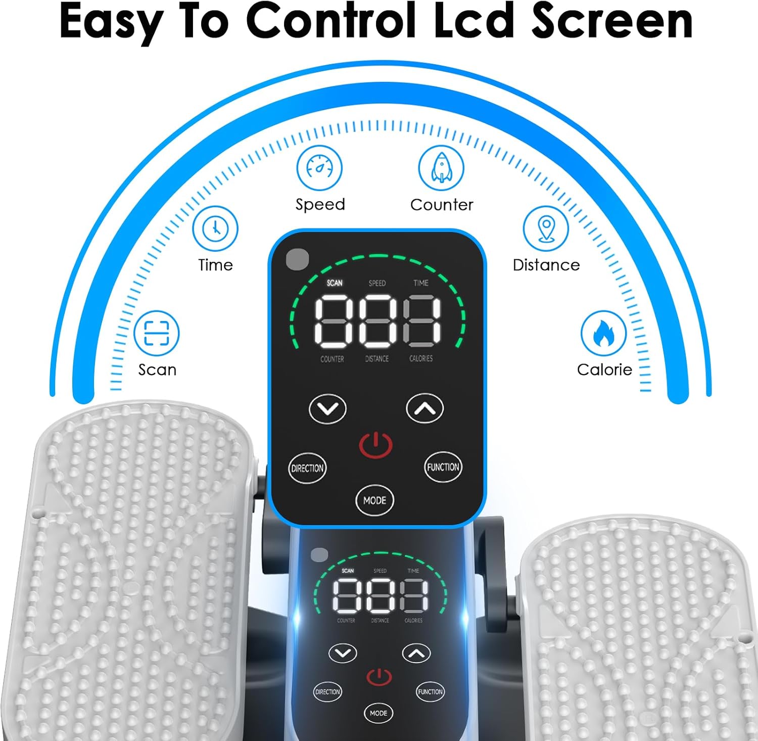 Under Desk Elliptical Machine, Electric Leg Exerciser for Seniors with 12 Speeds & Large LCD Display, Easy to Read & Use, Quiet Portable Seated Pedal Exerciser for Home Office - Image 4