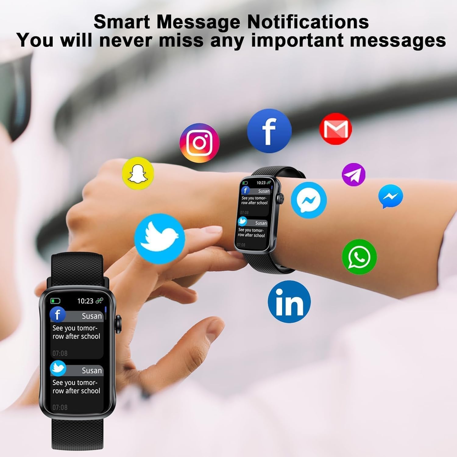 Fempoin Smart Watch, Smartwatch for Men Women with 24 Sport Modes, IP68 Waterproof Fitness Tracker with 24/7 Heart Rate/Sleep/SpO2 Monitor, Step Tracker, Pedometer, Activity Tracker for Android iOS - Image 5
