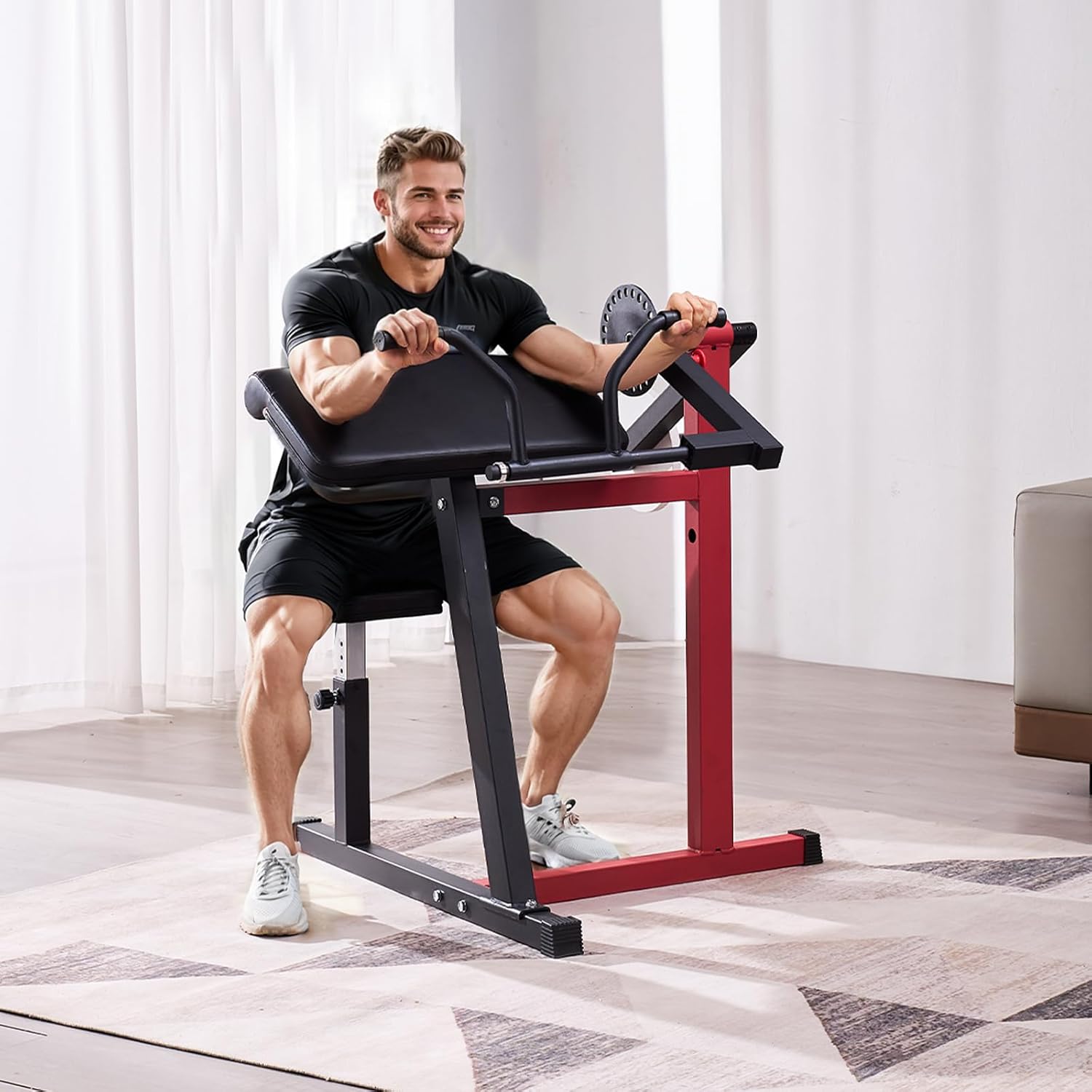 VEVOR Preacher Curl Machine, 2 in 1 Bicep Curl Machine and Triceps Extension Machine, Seated Arm Isolated Bicep Station, Strength Training Workout Weight Bench, Exercise Equipment for Home Gym - Image 8