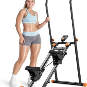 Niceday Stepper Machine for Home, Stair Climber with Extended 18IN Stride Length, Vertical Climber with Adjustable Handlebar & Pedals, Foldable Climber Workout Machine, 300LBS Loading Capacity