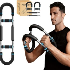 Twister arm Trainer, Adjustable Resistance (40-140 lbs) Chest Workout Equipment,Forearm Power Exercise bar , pectoralis spinalis Device, Portable Detachable Design