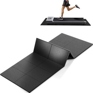 Foldable Treadmill Mat Walking Pads, Bike Exercise Equipment Mat, 1/4″ Thick, 68″x24″ Anti-Slip Waterproof Floor Protector for Carpet, Home Hardwood, Home Gyms, Workout Fitness Machines, Yoga, Gift