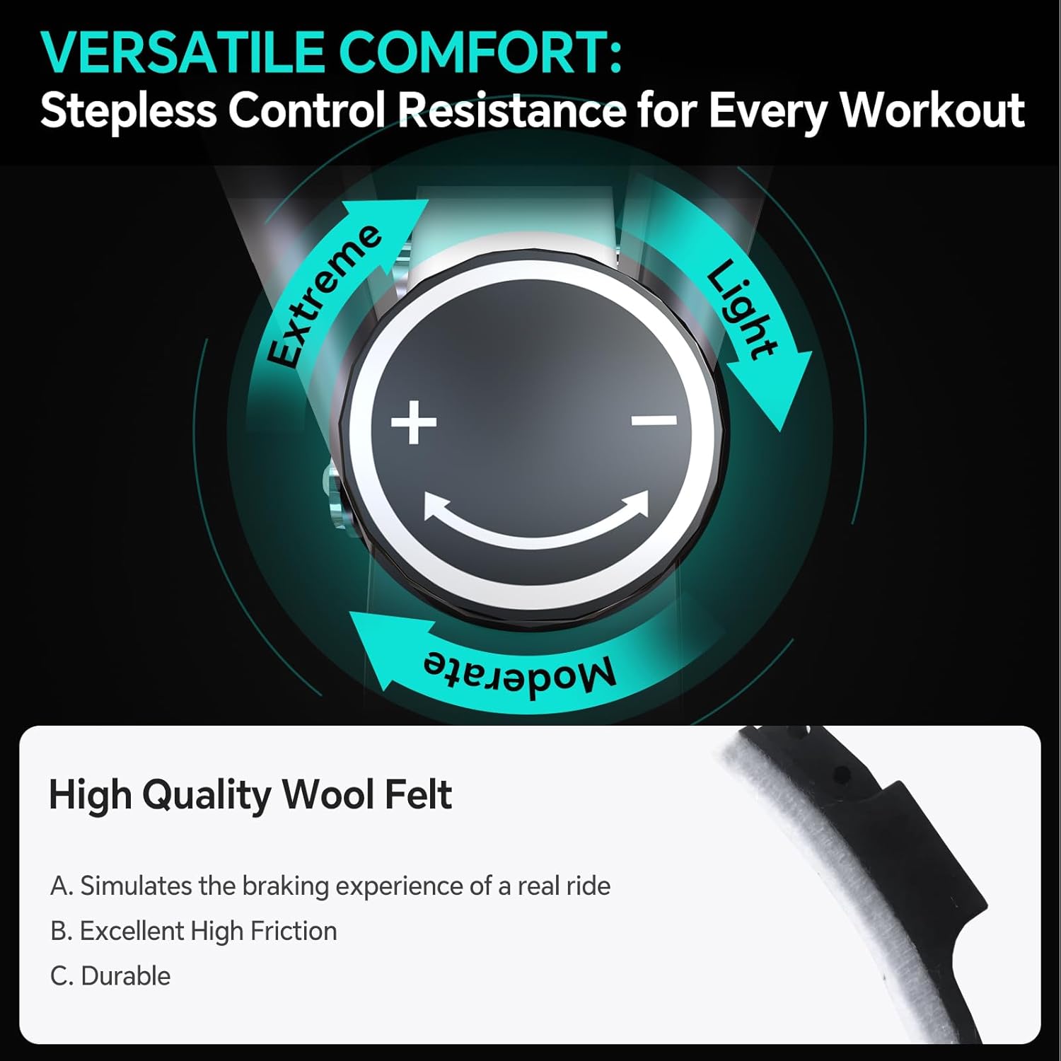 Portable Exercise Bike, Lightweight Stationary Bikes for Home Workout, Foldable Indoor Cycling Bike for Seniors, 240LB Capacity, Stepless Control Friction Resistance - Image 2