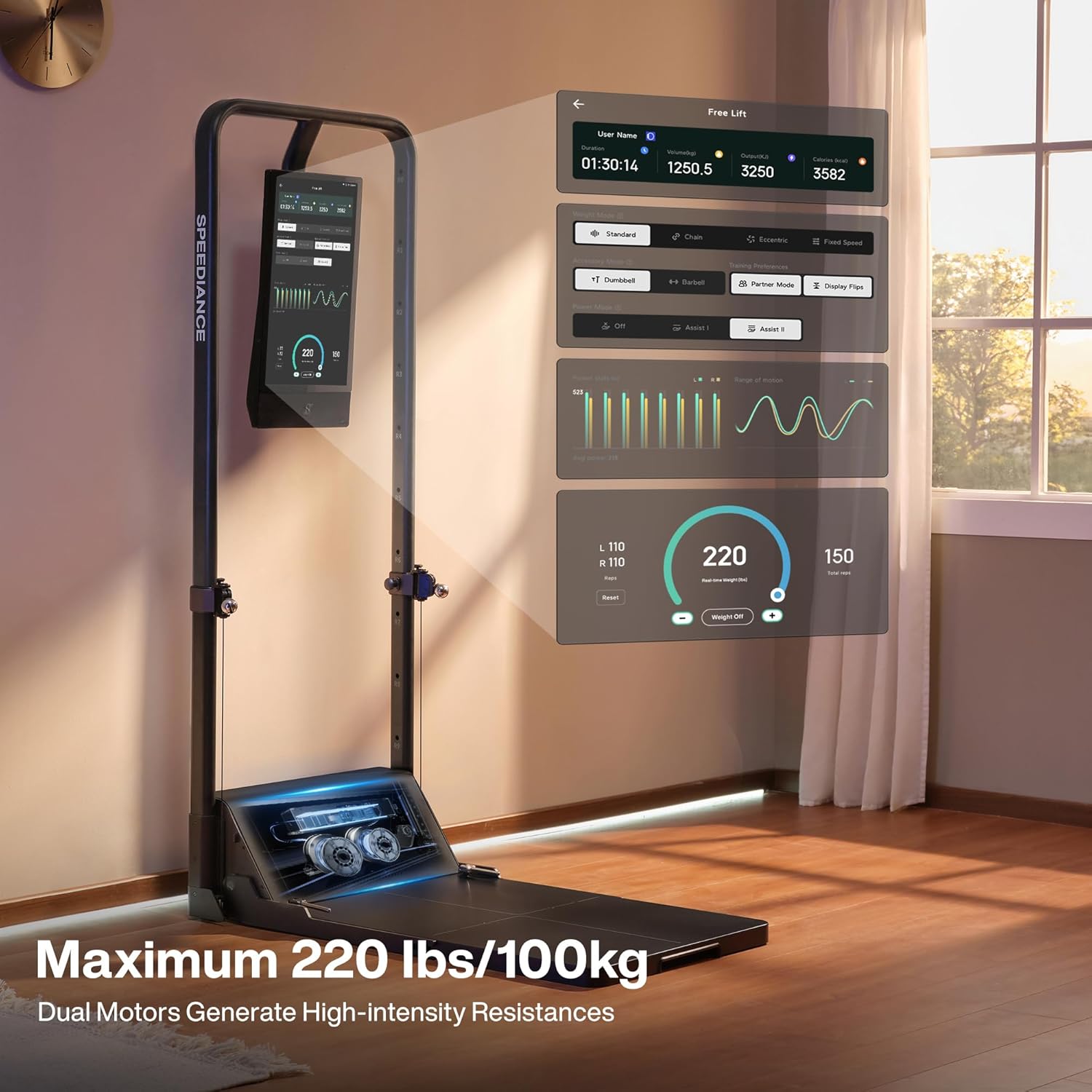 Speediance Home Gym, Smart AI-Powered Multi-Functional Smith Machine for Full Body Strength Training, All-in-one Gym Equipment, Digital Weight System, Workout Station, Squat Rack, Gym Monster 2 - Image 8