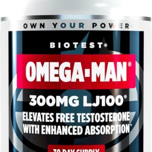 Biotest Omega-Man – 300mg High-Absorption LJ100 Longjack (Eurycoma longifolia) – 30 Softgels