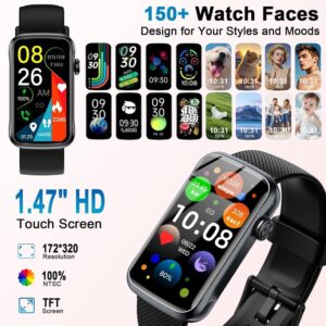 Fempoin Smart Watch, Smartwatch for Men Women with 24 Sport Modes, IP68 Waterproof Fitness Tracker with 24/7 Heart Rate/Sleep/SpO2 Monitor, Step Tracker, Pedometer, Activity Tracker for Android iOS