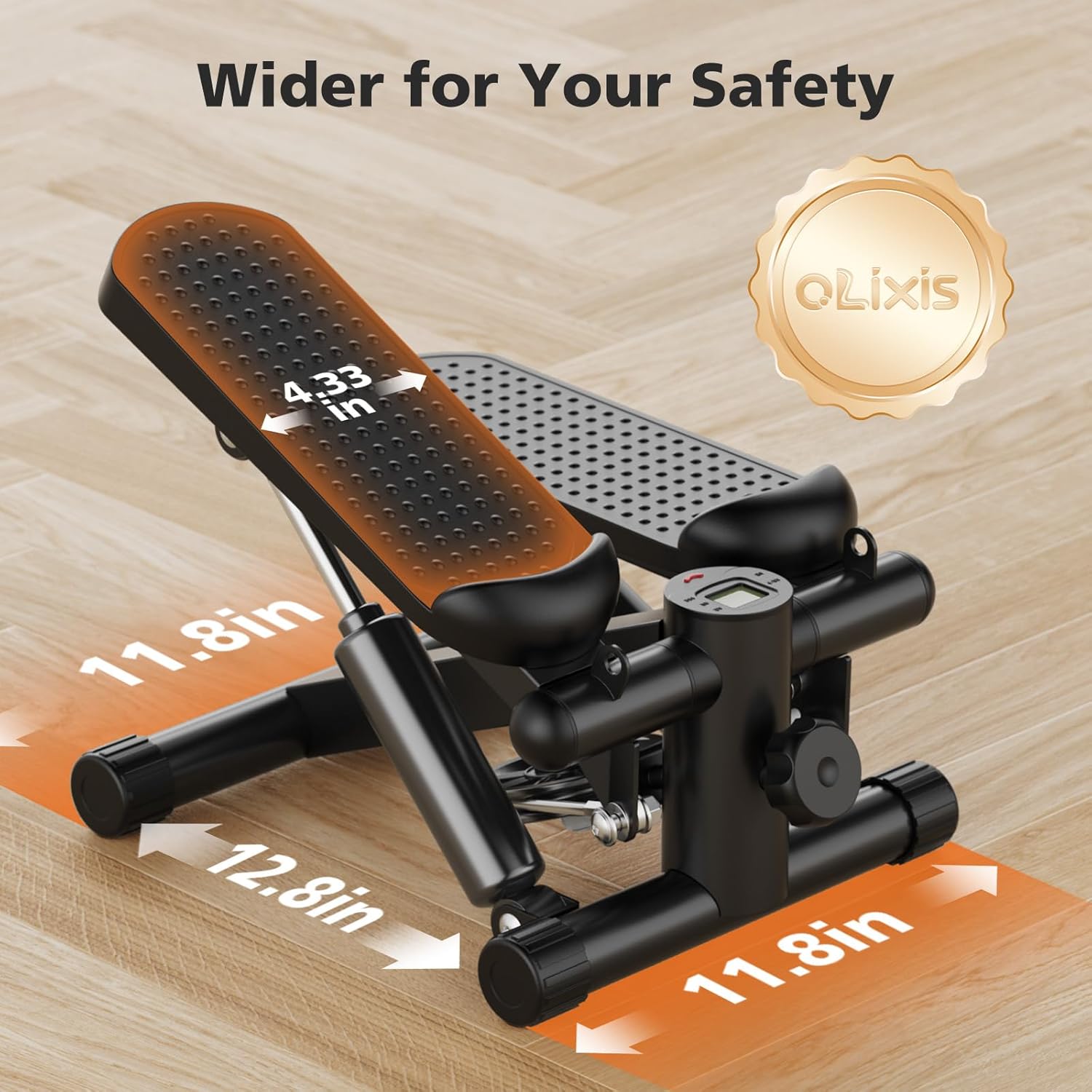 OLIXIS Steppers for Exercise at Home Workout Equipment, Mini Stepper Exercise Machine for Senior Citizens, Twist Stepper with Resistance Bands, Cardio Weight Loss Equipment Home Fitness - Image 4