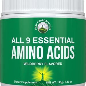All 9 Essential Amino Acids Powder with 26 Clinical Studies. EAAs 32X Effective vs BCAA/BCAAS Branched Chain Aminos. Pre or Post Workout EAA Supplement. Perfect for Energy, Muscle Growth. Wildberry