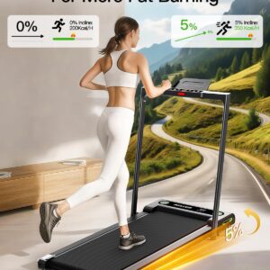 Akluer Walking Pad Treadmill, 330lbs Capacity, Compact Walking Pad, 2.5HP Desk Treadmills, 45dB Silent Operation, Foldable Treadmill with Remote Control, for Home Office