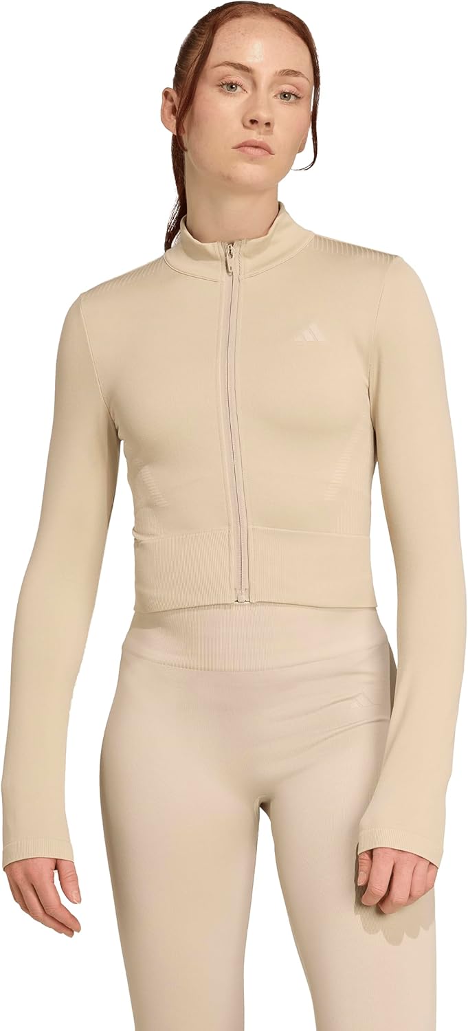 adidas Women's Essentials Full-Zip Knit Workout Jacket