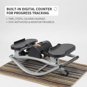 Lateral Rocking Fitness Stepper, Low-Impact Side to Side Stepper, Portable Compact Side-to-Side Steppers for Legs, Glutes, Absz, Low-Impact Lateral Steppers, for Exercise at Home