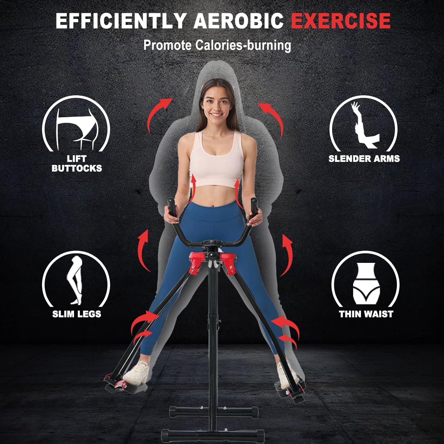 Air Walker Exercise Machine,Cardio Cross Trainer Glider for Home Exercise,Foldable Full Body Workout Equipment,Suitable for Small Spaces,350LBS Weight Capacity - Image 3